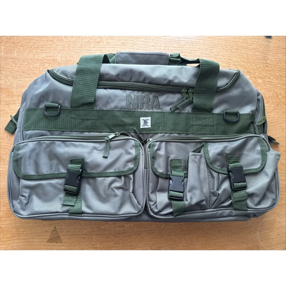 NRA Military Green Large Molle Duffel Bag New